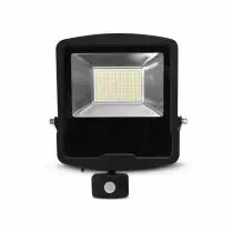 LUMOS PROJECT 100W 3000K PLAT NOIR IP44/65 + DETECT IR 5ANS (100159)