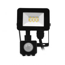 LUMOS SLIM II PROJECT 10W 6000K PLAT NOIR + DETECT IP65 (100071)