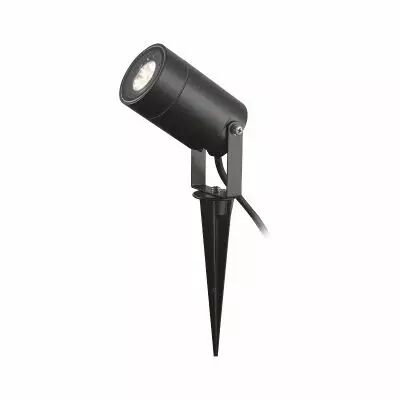 LYS PROJECTEUR PIQUET 12V 1 X GU5.3 NOIR IP65 SLIM (702830)