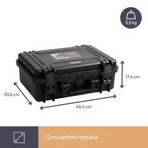 MALLETTE RIGIDE - 464 x 366 x 176 mm - AVEC MOUSSE (HC430S)