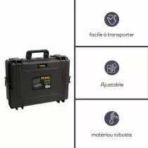 MALLETTE RIGIDE - 555 x 428 x 211 mm - AVEC MOUSSE (HC505S)