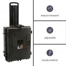 MALLETTE RIGIDE TROLLY - 604 x 473 x 283 mm - AVEC MOUSSE (HC540SH245TR)