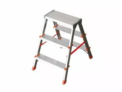 Marchepied double face, aluminium, 2x3 marches, type FILO (FAC-FI-3)