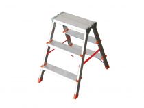 Marchepied double face, aluminium, 2x3 marches, type FILO (FAC-FI-3)