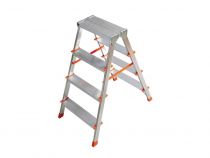 Marchepied double face, aluminium, 2x4 marches, type FILO (FAC-FI-4)
