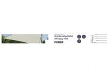 Mât pour voile solaire - 2.5m - avec hauban (GSSK1)