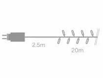 Maxilight LED - 20 m - 300 lampes multicolores - fil vert (MXL-LED-20-300-24V-MC)