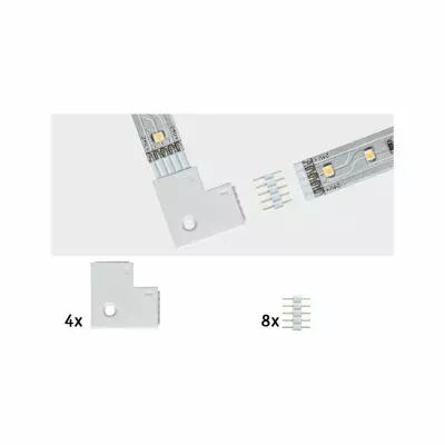 MaxLED connecteur d\'angle 90� blanc kit de 4 fourni avec 8 connecteurs   (70616)