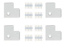 MaxLED connecteur d\'angle 90° blanc kit de 4 fourni avec 8 connecteurs   (70616)