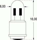 Md.fl 6x16 65v 0,5ma fluo (016385)