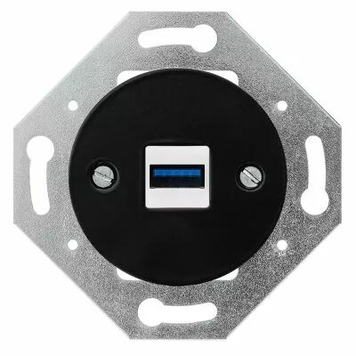 M�canisme Prise USB A -  couvercle noir (DSR 95-92-0-00-0-0-00)