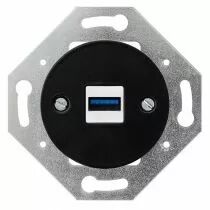 Mécanisme Prise USB A -  couvercle noir (DSR 95-92-0-00-0-0-00)