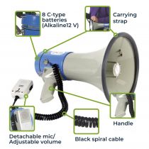 Megaphone puissant - 25w (MP25SFM)