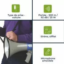 Megaphone puissant - 25w (MP25SFM)