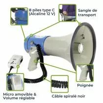 Megaphone puissant - 25w (MP25SFM)
