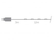 Microlight LED - 12 m - 120 lampes multicolores - fil de cuivre - 4.5 V (MC-LED-12-120-MC)