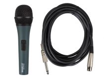 Microphone dynamique professionnel noir avec mallette (MICPRO9)