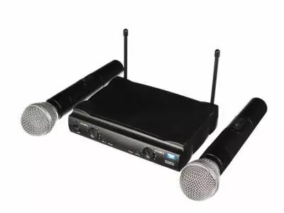 Microphone Uhf Sans Fil - 2 Canaux (HQMC10012)