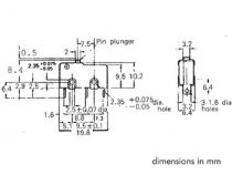 Microrupteur 5a, sans levier de commande (MS5)