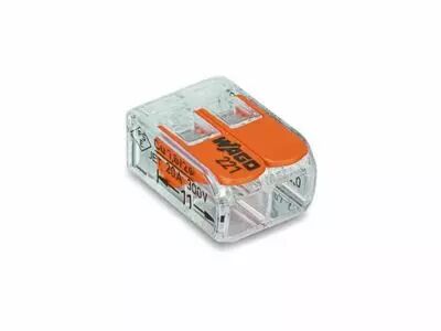 Mini borne de connexion � levier 2 x 0.2 - 4 mm� pour tout type de c�ble (WG221412)