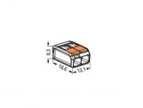 Mini borne de connexion à levier 2 x 0.2 - 4 mm² pour tout type de câble (WG221412)