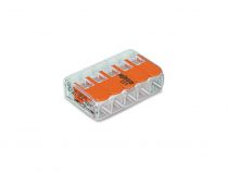 Mini borne de connexion à levier 5 x 0.2 - 4 mm² pour tout type de câble (WG221415)