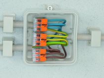 Mini borne de connexion à levier 5 x 0.2 - 4 mm² pour tout type de câble (WG221415)