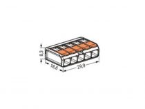 Mini borne de connexion à levier 5 x 0.2 - 4 mm² pour tout type de câble (WG221415)