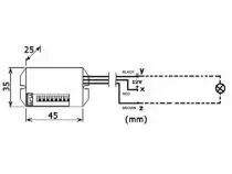 Mini Détecteur De Mouvement Pir - À Encastrer - 12 Vcc (EMS114)