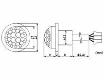 Mini Détecteur De Mouvement Pir - À Encastrer - 12 Vcc (EMS114)