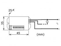 Mini Détecteur De Mouvement Pir - À Encastrer - 230 Vca (EMS106)