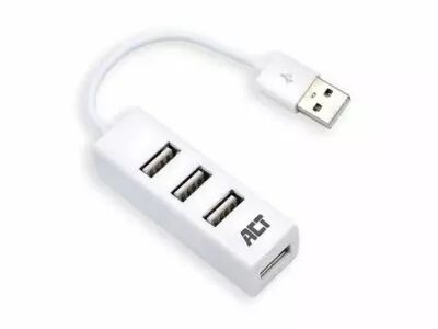 Mini hub USB 2.0 4 ports blanc (ACTAC6200)
