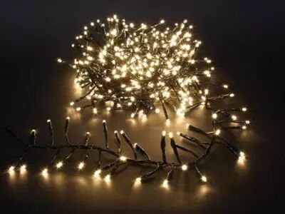 Mini Playlight firecracker LED - 5.6 m - 480 lampes blanc chaud - fil vert - 24 V (PLFM-LED-5.6-480-24V-UW)