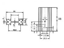 Ml73/1.5 refroidisseur to126 pins 35x12.5x38 (ML73/1.5P)