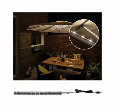 Mobile Strip Parasol �clairage parasol IP44 Kit de 4, 4 x 40 cm (94208 )