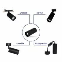 MODULAR SPOT NOIR 30W 4000K 3ANS (100215)
