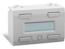 Module boutons-poussoirs/minuteur blanc multipages (led bleues) (VMBLCDWB)
