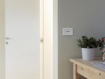 Module boutons-poussoirs/minuteur blanc multipages (led bleues) (VMBLCDWB)