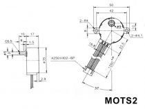 Moteur pas a pas 12vcc 60ma (angle 7.5° / 48 pas) (MOTS2)