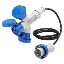 Multiplicateur étanche 3u 2p+t 16a 220 v câble (GW64052)