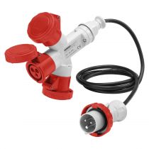 Multiplicateur étanche 3u 3p+n+t 16a 380 v câble (GW64056)