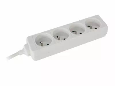 MULTIPRISE � 4 PRISES - C�BLE DE 5 m - BLANC (EB4WN-5)