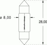 Nav. 8x28 12v 3w (120924)