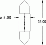 Nav. 8x36 12v 3w (121105)