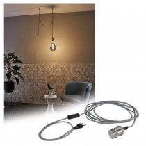 Neordic Luminaire en suspension Eldar E27 max. 20W Gris/Nickel Métal (79771)