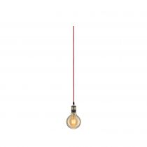 Neordic Luminaire en suspension Eldar E27 max. 20W Rouge/Nickel brossé Métal (79770)