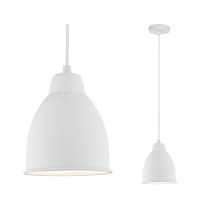 Neordic Luminaire en suspension Hilla E27 max. 40W Blanc Métal (79764)