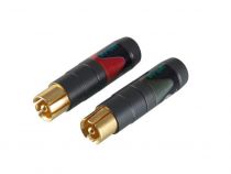 Neutrik - cinch (paire), dore, broche massive, pour cable de 3 - 7.3mm (NF2CB2)