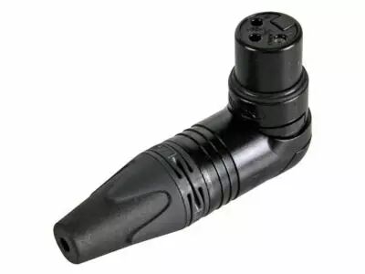 Neutrik - connecteur xlr, 3 points femelle, coud�, nickel�, contacts argent�s - noir (NC3FRX-BAG)