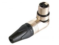 Neutrik - connecteur xlr, 3 points femelle, coudé, nickelé, contacts argentés (NC3FRX)
